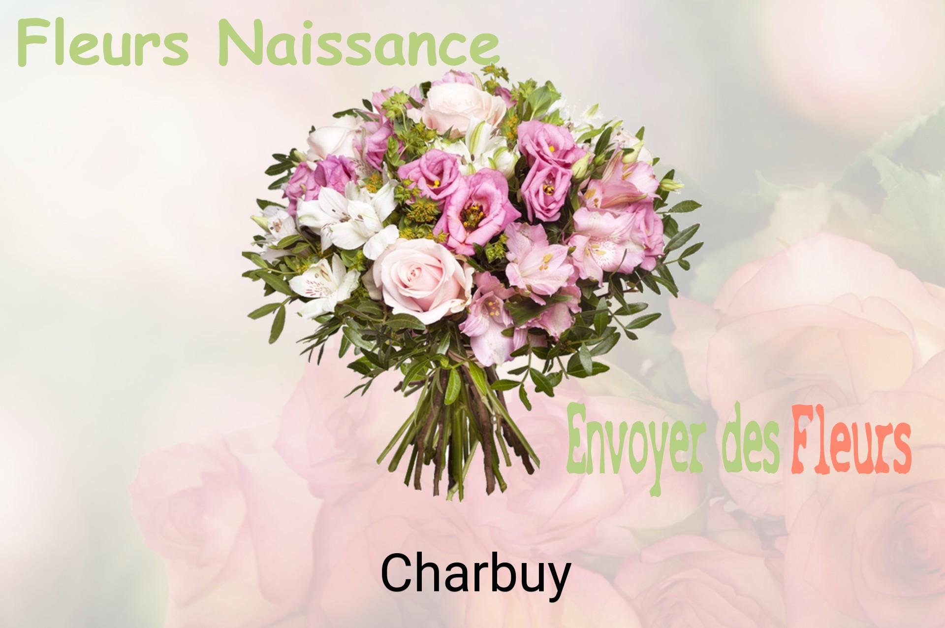 Bouquet de fleurs de naissance livré à Charbuy
